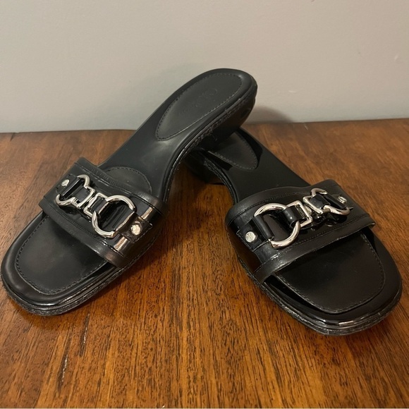 Cole Haan Nike air sandals/slides women size 7 black patent leather. - Picture 8 of 10